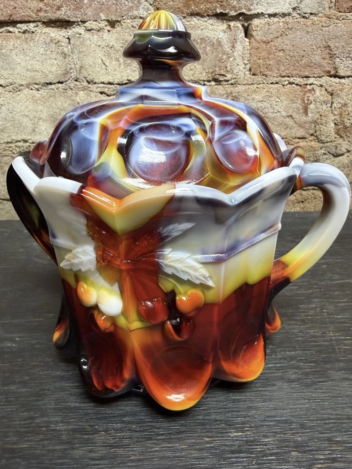 Slag and Marble Glass