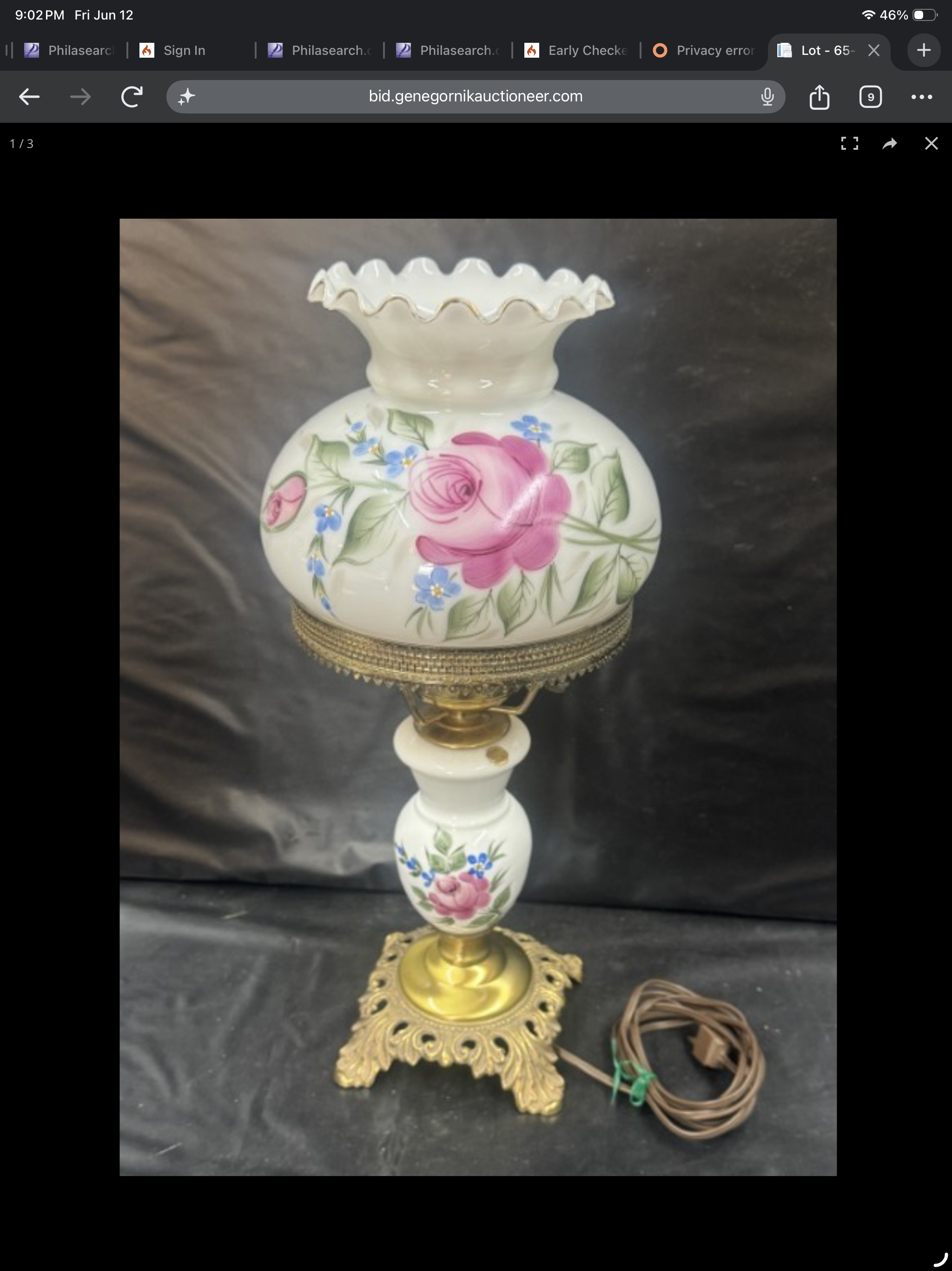 Roses Electric Lamp