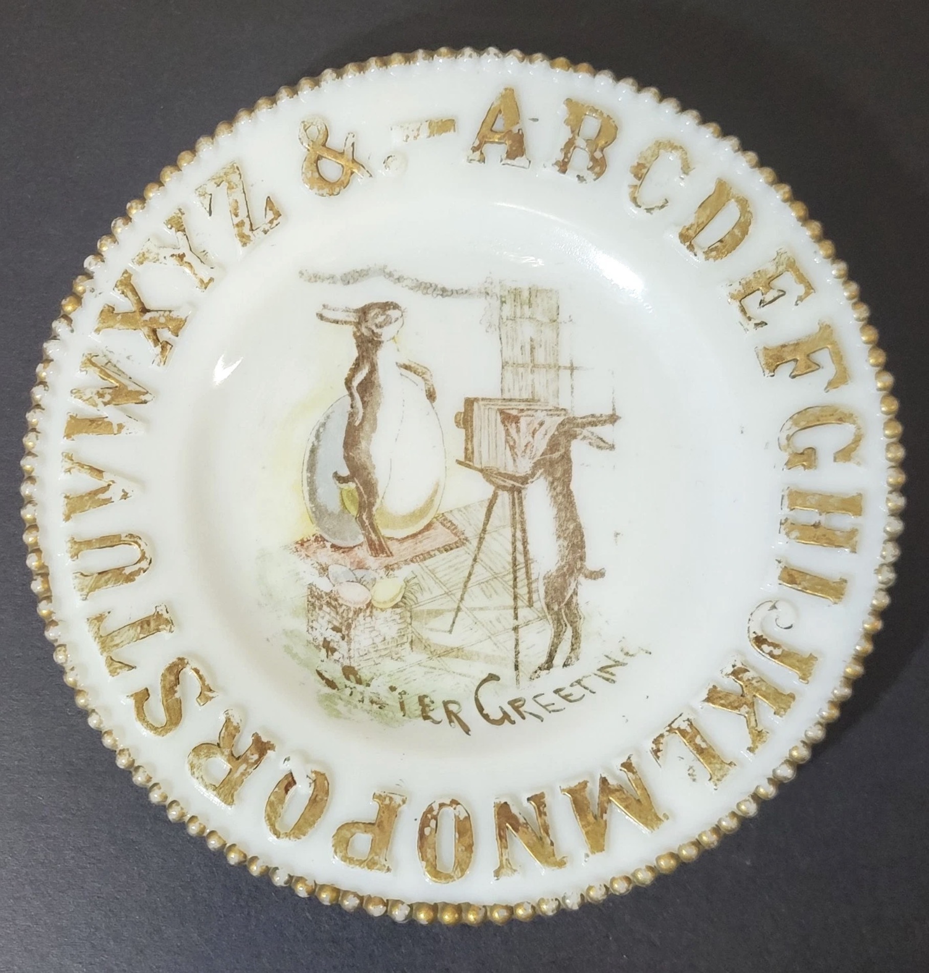 ABC Opal Plate Easter Greeting 